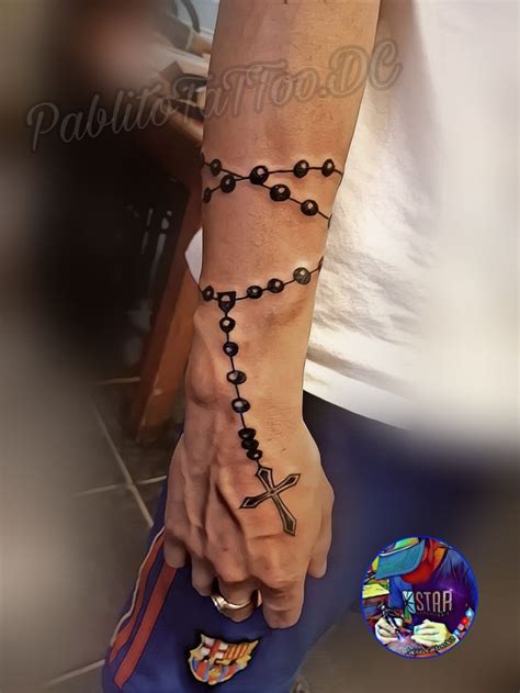 tatuaje rosario pequeo|Tatuaje pequeño de rosario 